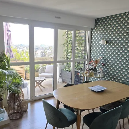 With Terrace And View Of Apartment Paris